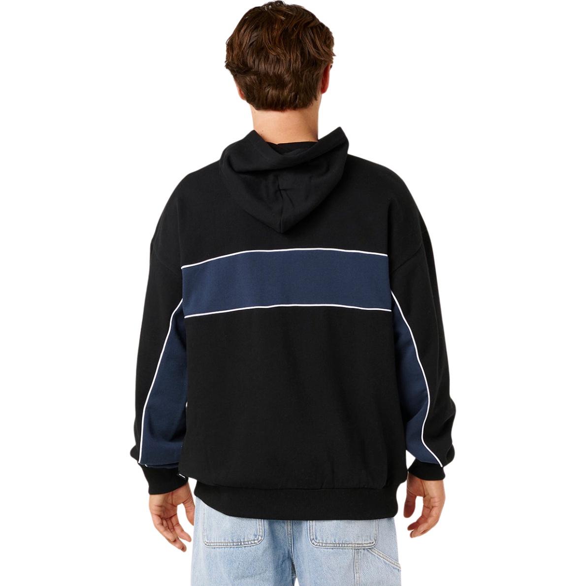 2026 Rip Curl Mens Panel Beater Hoodie 0BIMFL - Black